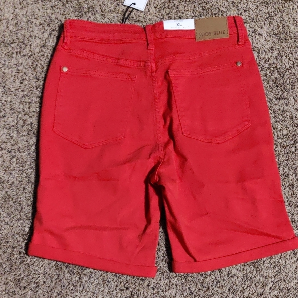 Red Woman's Shorts By Judy Blue - Picture 2 of 5